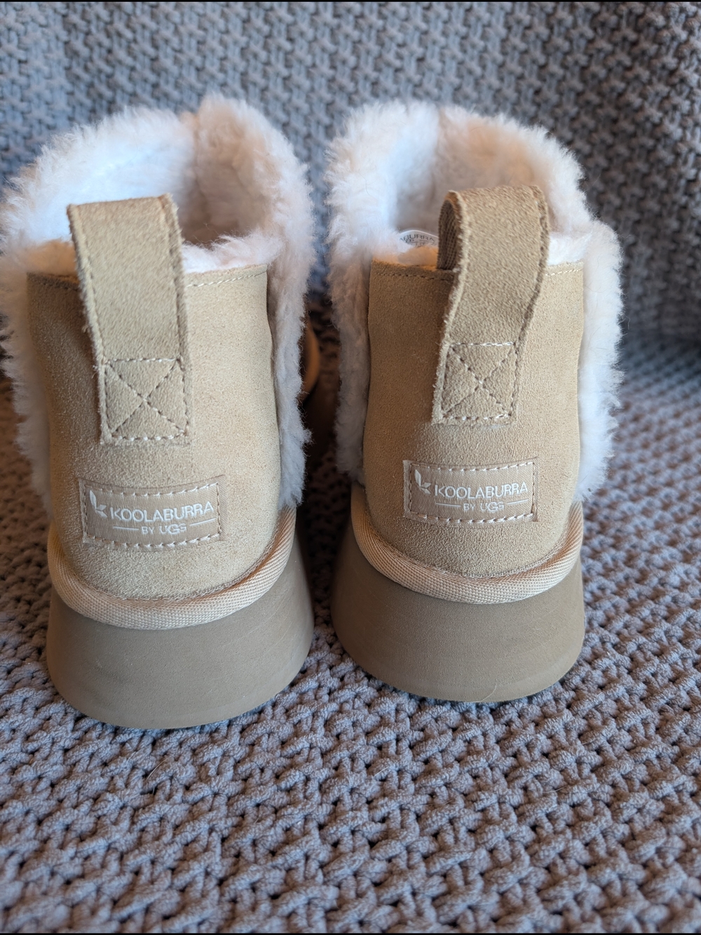 Koolaburra Cream Shearling Lined Booties